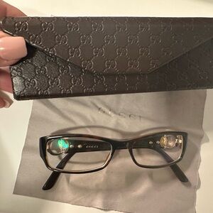 Gucci Brown Eyeglasses with Case